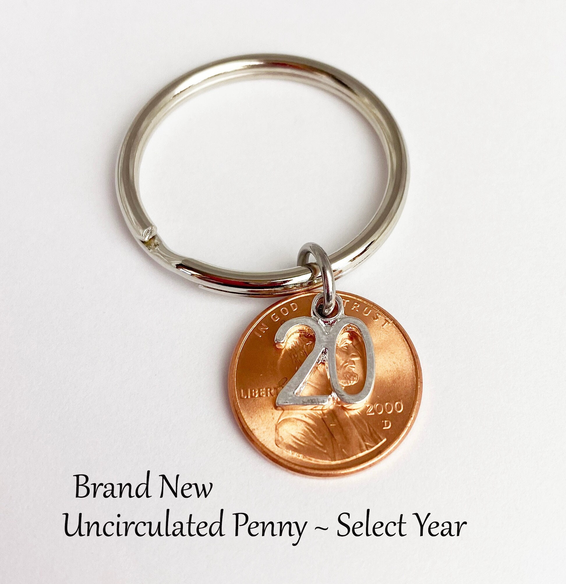 20th Anniversary Keychain Platinum - Etsy 20th Anniversary Keychain Platinum - Etsy