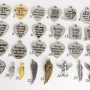Add A Charm, Angel Wing Charms, SincereImpressions Add on Charm Memorial Charm Bracelets for Women Personalized Gifts, Necklaces, Keychains