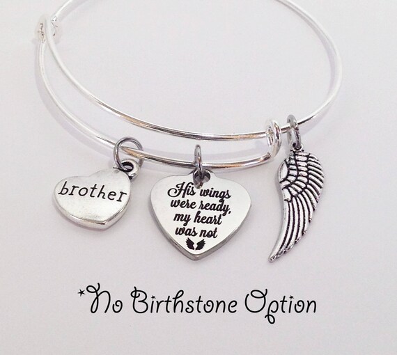 Memorial bracelet for online loss of brother
