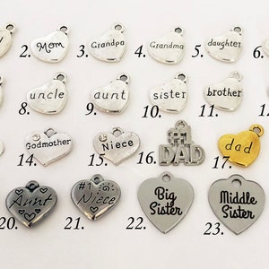 Add A Charm, Family Charms, SincereImpressions Add on Charms, Customize your Adjustable Charm Bracelet for Women, Keychain, Necklace Charms