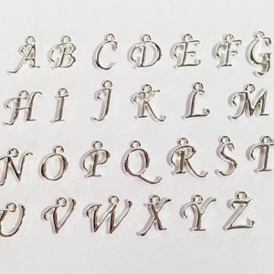 Add an Initial Charm to a SincereImpressions Bracelet Keychain or Necklace, Shipping only applies for item when purchasing separately