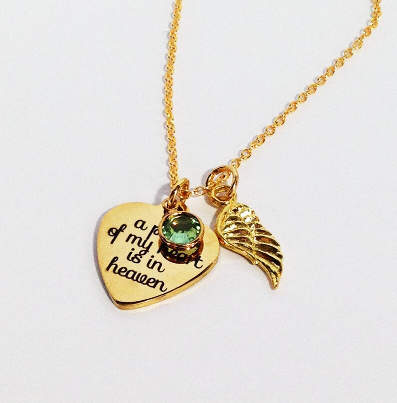 Memorial Necklace Gold Memorial Gift Memorial Jewelry Etsy