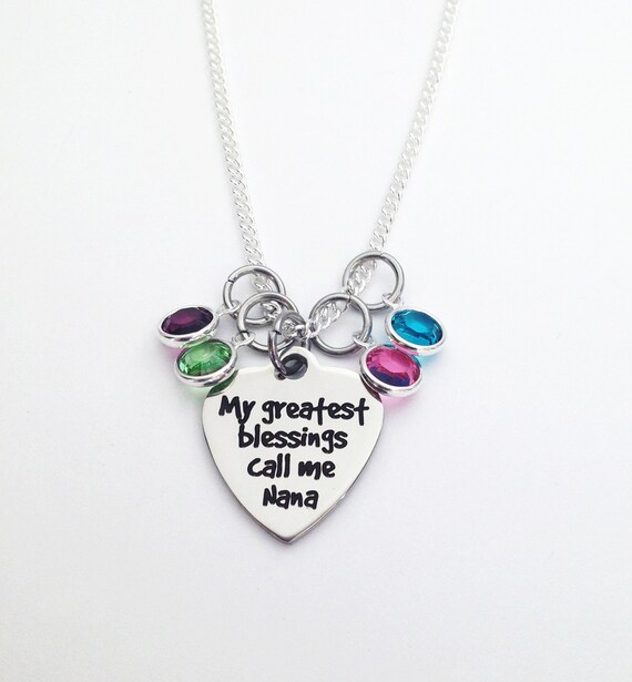 nana birthstone necklace