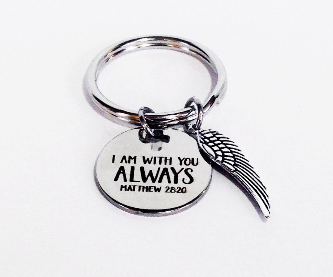 Memorial Keychain Religious Keychain Christian Gift Etsy