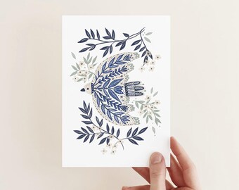 Dove & Apple Blossom  | Blank Card