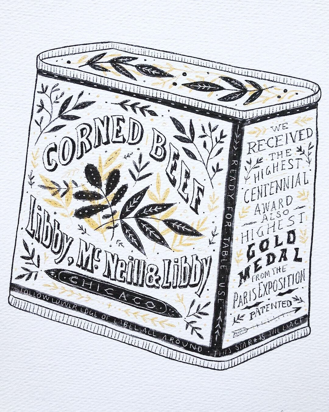 Corned Beef Vintage Tin Print Libby Mcneill & Libby Etsy UK