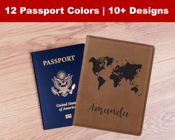 Cute Personalised Passport Covers with Names Couple Customized Name  Passport Cover Name In Black color