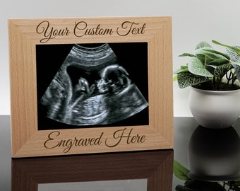 Pregnancy Announcement Picture Frame | Ultrasound Picture | Baby Announcement | Custom Picture Frame | It's a Boy | It's a Girl | Wood Frame