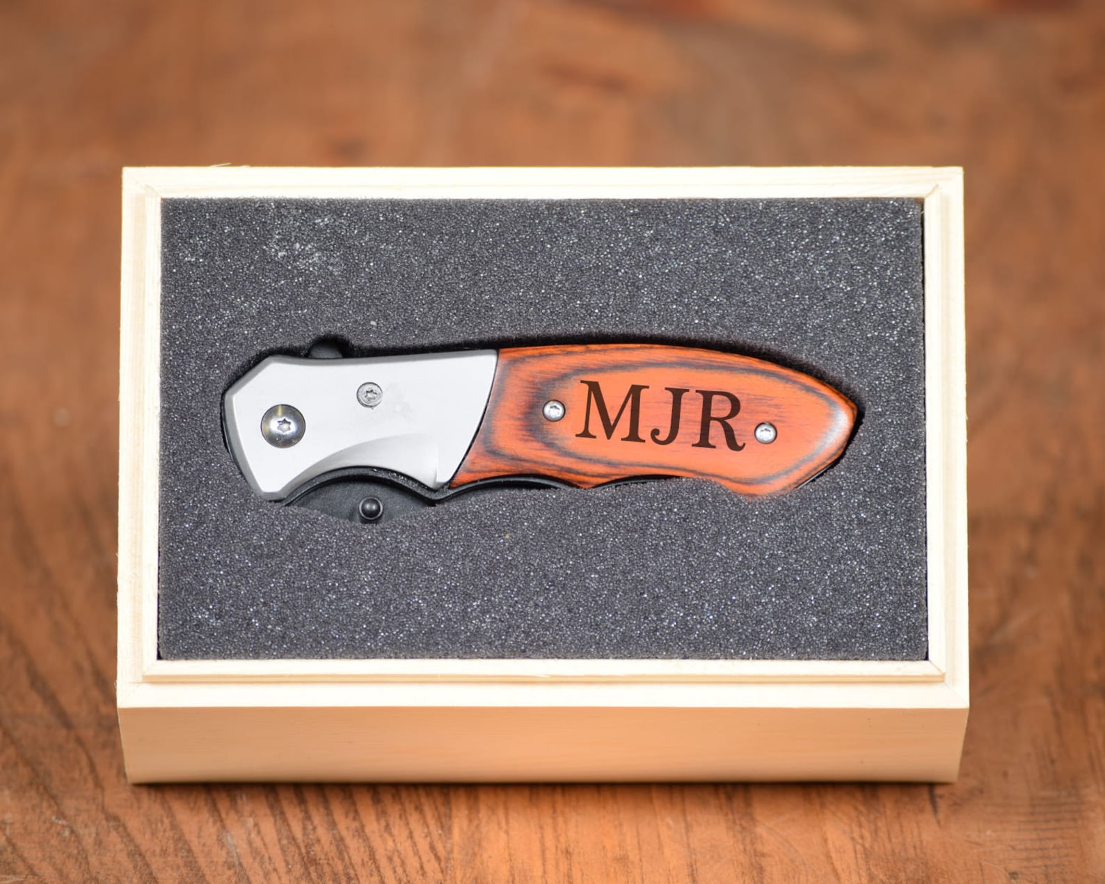 Knife Box Set Engraved Knives Knife Box Set Groomsman Etsy