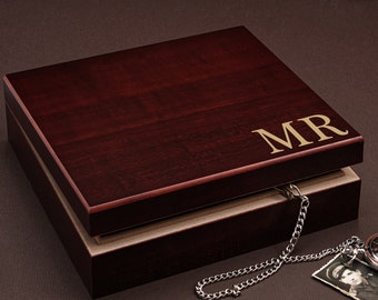 Groomsmen Gift Box, Groomsman Wood Cigar Box, Keepsake Box, Wedding Gifts, Engraved Rustic Box, Personalized Custom, Initials Monogram