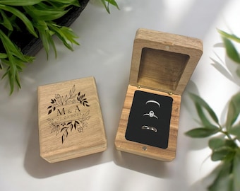 Caja de 3 anillos / Caja de anillo de boda de triple ranura / Caja de anillo de compromiso / Caja para alianzas de boda / Soporte de anillo / Caja de anillo / Caja de anillo Alter