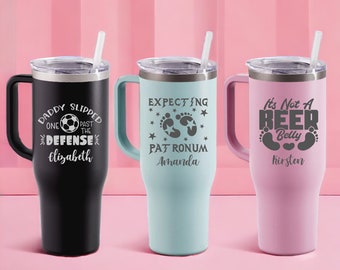 Pregnancy Tumbler | Tumbler for Pregnant Women | New Mom Gift | 40oz. Tumbler for Moms | Pregnant Mom Gifts | Pregnant Mug | Pregnant Cup