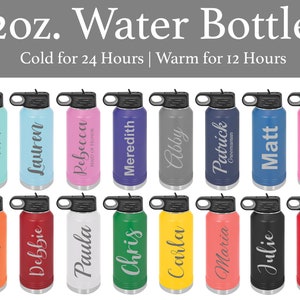 Custom Water Bottle, Personalized 32oz Water Bottle with Straw, Custom Tumbler, Flip Top Straw, Vacation Tumbler, Beach Water Bottle