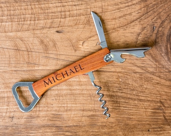 Personalized Bottle Opener, Wine Opener, Custom Corkscrew, Wine Bottle Opener, Gifts for Bridesmaids, Gifts for Groomsmen, Wedding Favors