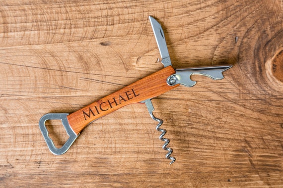 Personalized Bottle Opener, Wine Opener, Custom Corkscrew, Wine Bottle Opener, Gifts for Bridesmaids, Gifts for Groomsmen, Wedding Favors