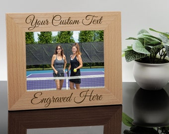 Pickleball Picture Frame | Pickleball Gifts | Custom Pickleball Wooden Frame | Pickleball Awards | Gifts for Pickleball Tournaments | Paddle