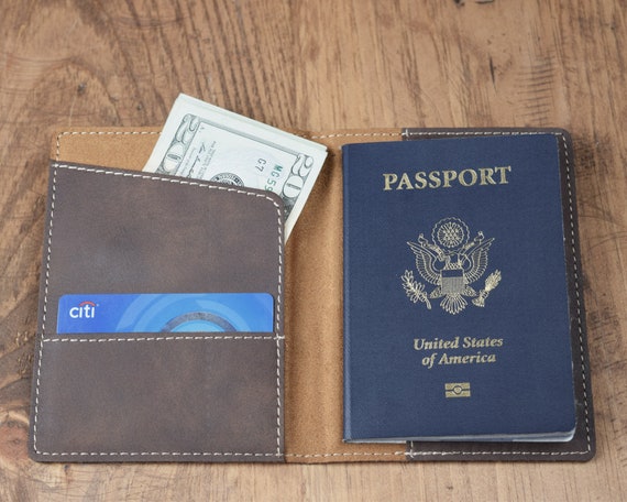 De Monedero ViajeRegalos MonogramaEstuche Cuero Cubierta Pasaporte Viaje PersonalizadoTitular 4RL5jA