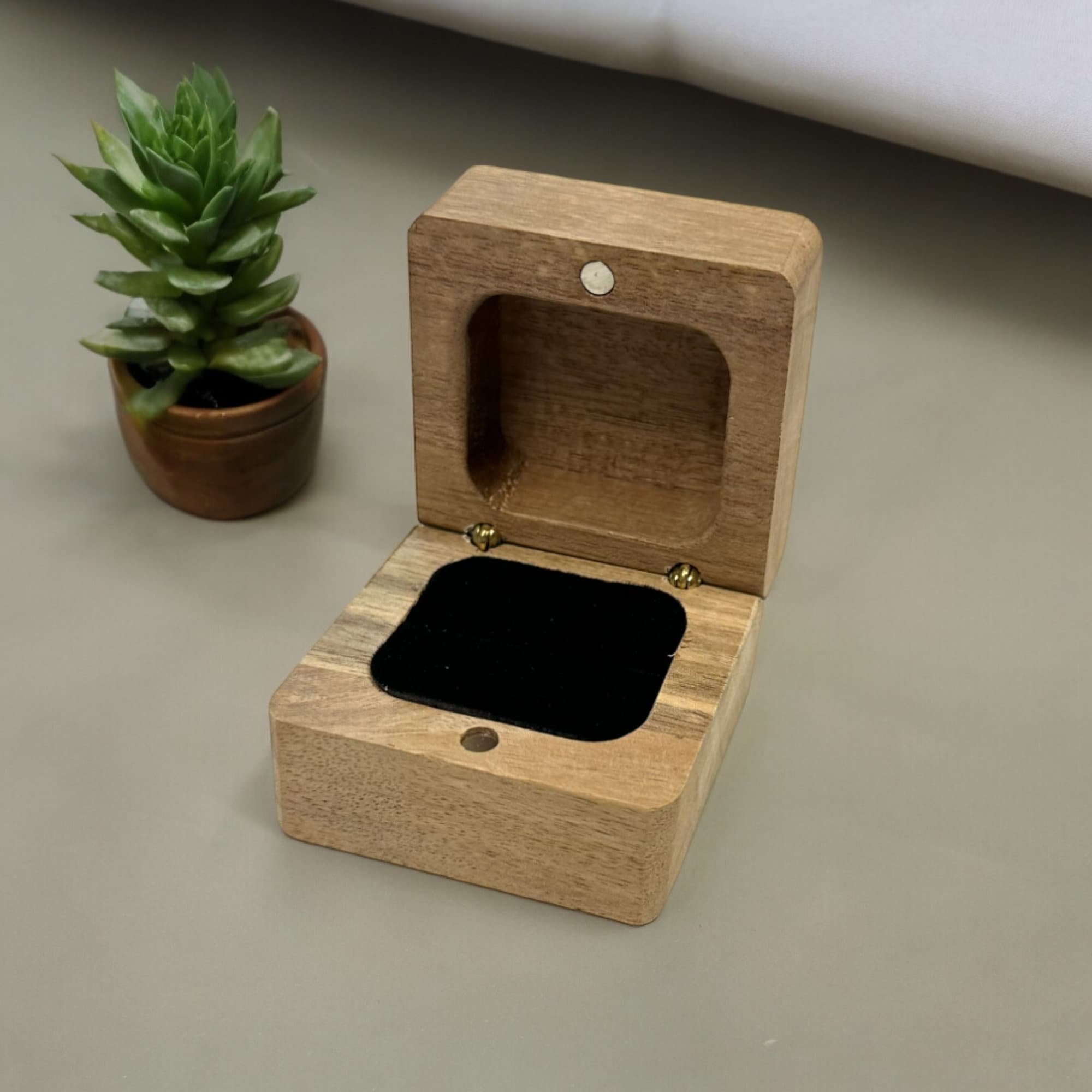 3 Ring Box | Triple Slot Wedding Ring Box | Engagement Ring Box | Box ...