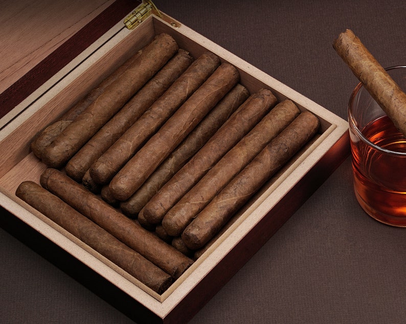 Personalized Groomsman Cigar Box Best Man Proposal Groomsman Keepsake Wood Cigar Box with Humidor Groomsman Gift image 5