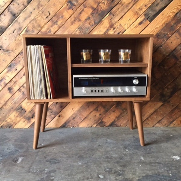Mid Century Style Custom Bar Record Cabinet