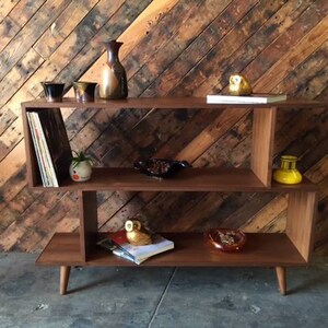 Mid Century Style Custom Walnut Shelf