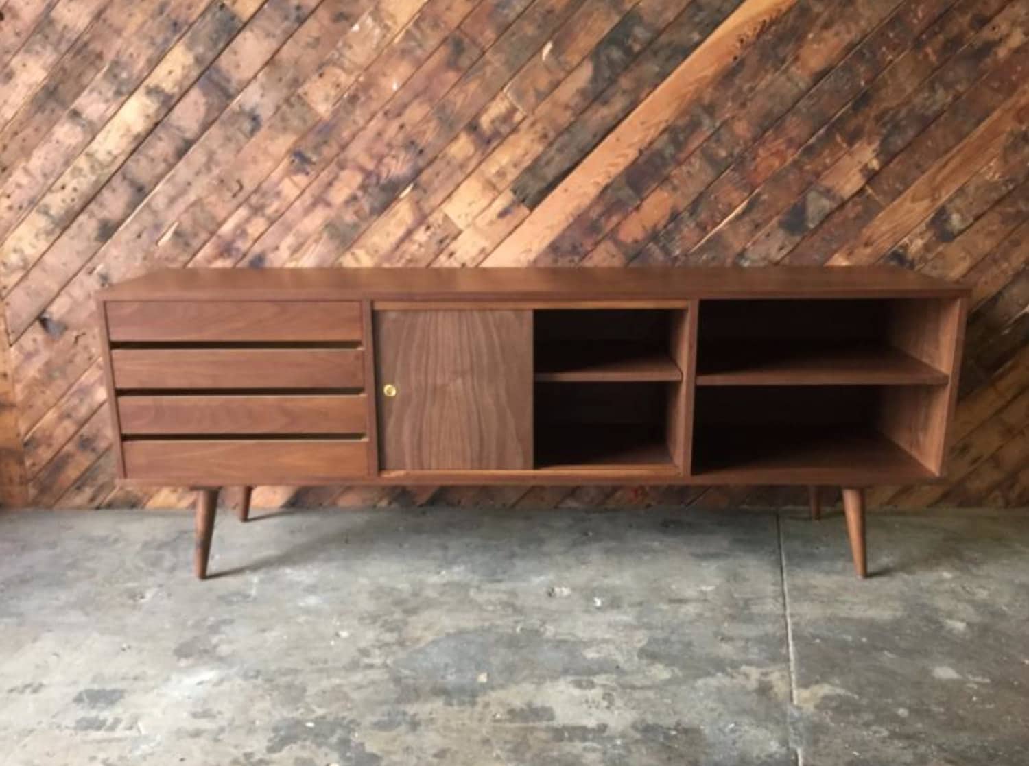 Curated visual reference: Fresh Look at Incredible Mid Century Style Custom Media Console Credenza