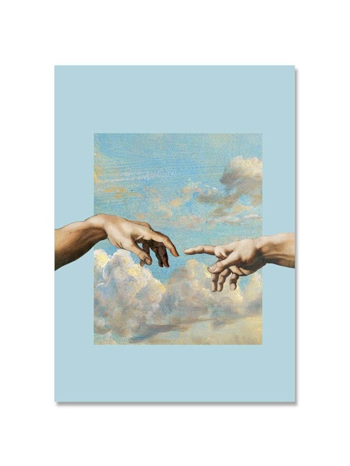 Michelangelo Deux mains touchant lart de mur dimpression de Etsy Michelangelo Deux mains touchant lart de mur dimpression de Etsy