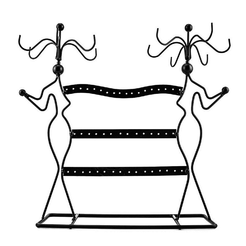 2 lady Metal jewelry Display Necklace Earring Ring Pendent Stand Rack jewelry storage jewelry Organizer storage open Shelf
