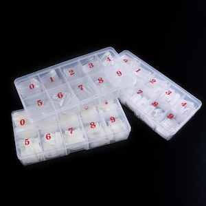 Clear Acrylic Nail Tips with Case, Professional False Nails for Manicure