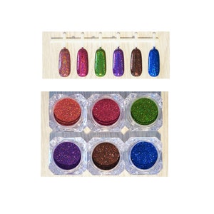 Holographic nail glitter powder Lazer Dust Powder for nails Nail Shine 6-colors nail powder dust Manicure pedicure nail powder