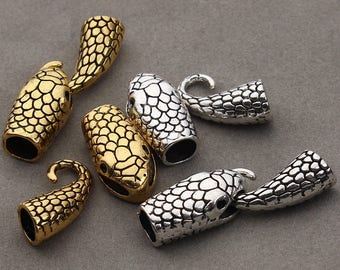 Snake Head and Tail Jewelry Clasps Making Leather Bracelet Necklace Connector Findings Beading Craft