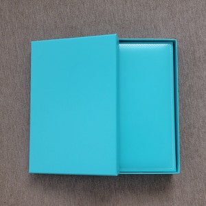 Large Necklace Teal Box Turquoise Leatherette Jewelry Storage Organizer Display Holder Case Presentation Box