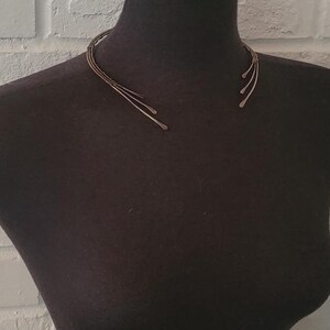 Handmade Antique Copper Open Wire Necklace: Handcrafted Collar Choker