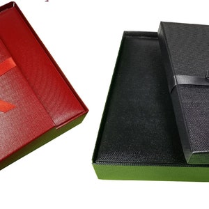 Large Leatherette Necklace Box Jewelry Presentation Display Case Holder Storage
