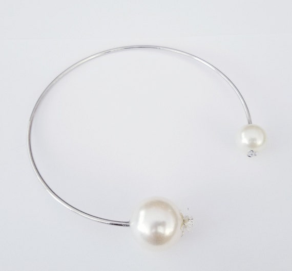 Open pearl choker sale necklace