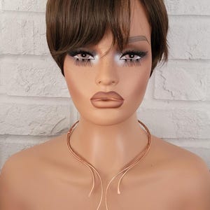 Handmade Open Wire Copper Necklace: Unique Collar Choker