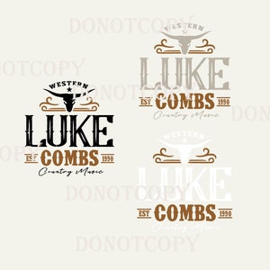 Luke Combs Png, Country Western PNG, Vintage Country Music Print Files, Combs sublimations, cowboy png, digital download, PNG Files