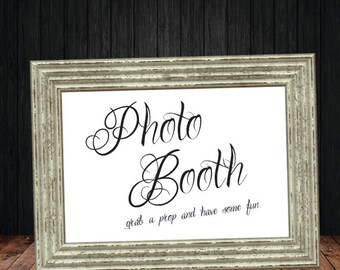 Wedding Photo Booth Sign Instant Download