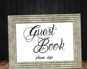 Guest Book Sign Instant Download