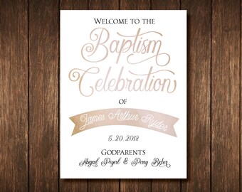 Baptism Welcome Sign - Custom Digital Copy