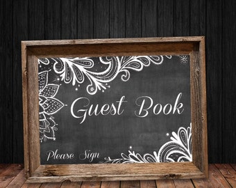 Chalkboard Guest Book Sign