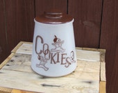 Glass Cookie Jar Gingerbread Man Bartlett Collins