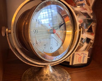 Vintage 1987 Seth Thomas Schooner Ship Clock Model 1044 Solid