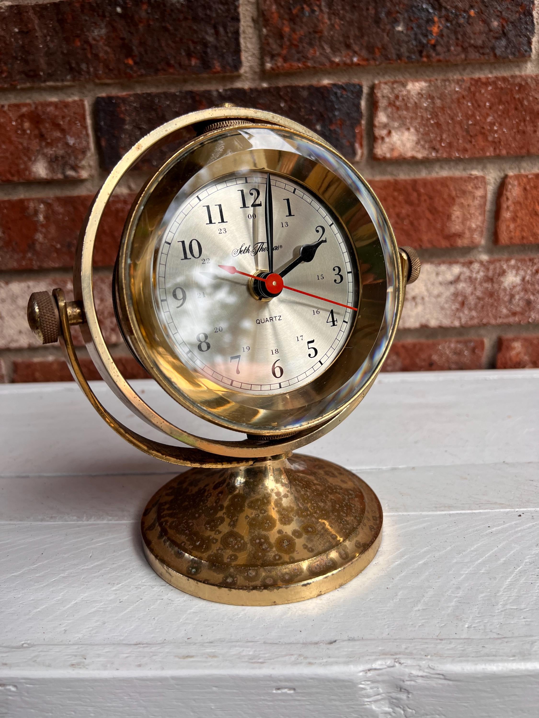 Vintage 1987 Seth Thomas Schooner Ship Clock Model 1044 Solid