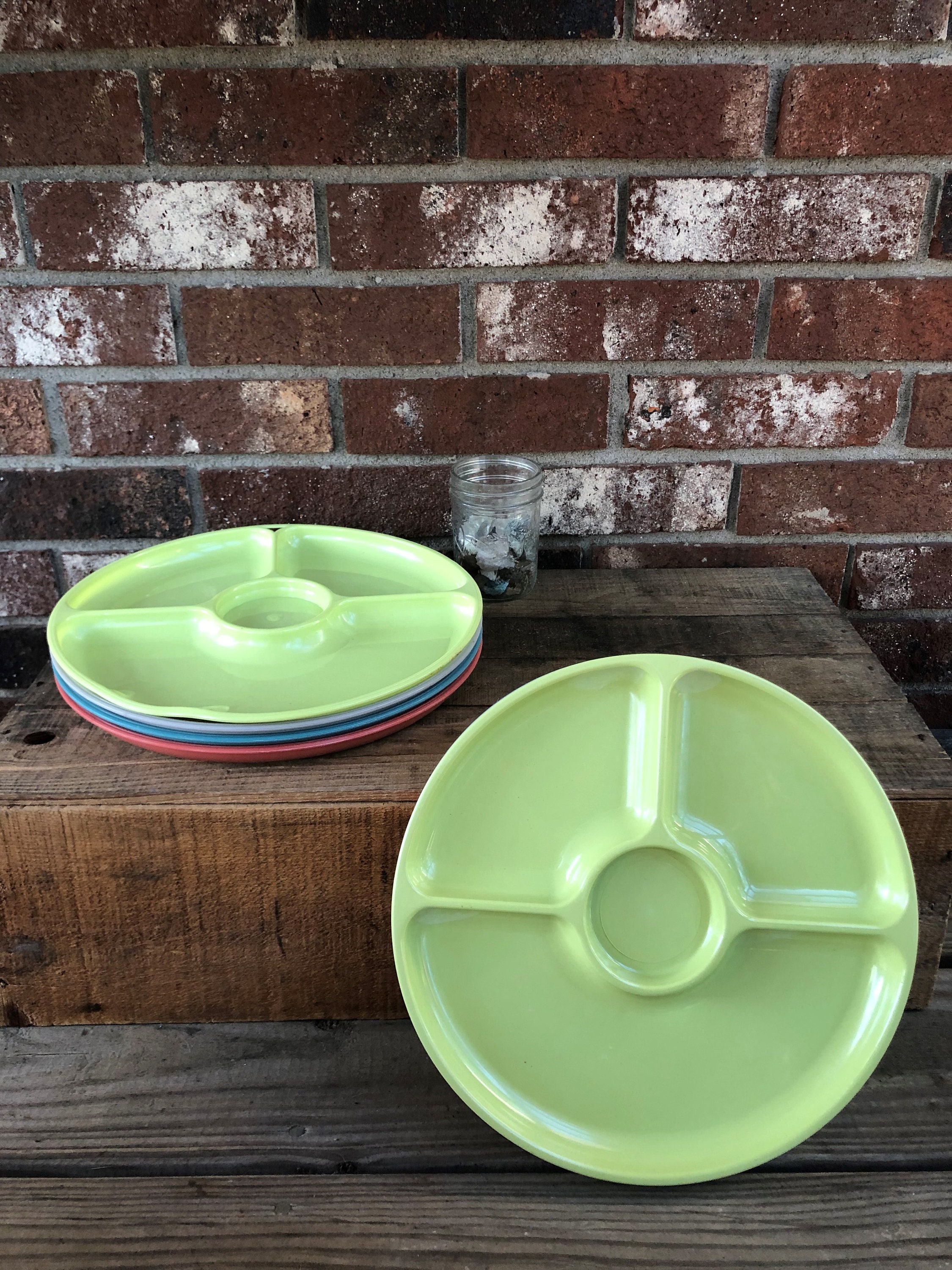 Camping Plates Sterilite Plates Camper Dishes Camper Etsy