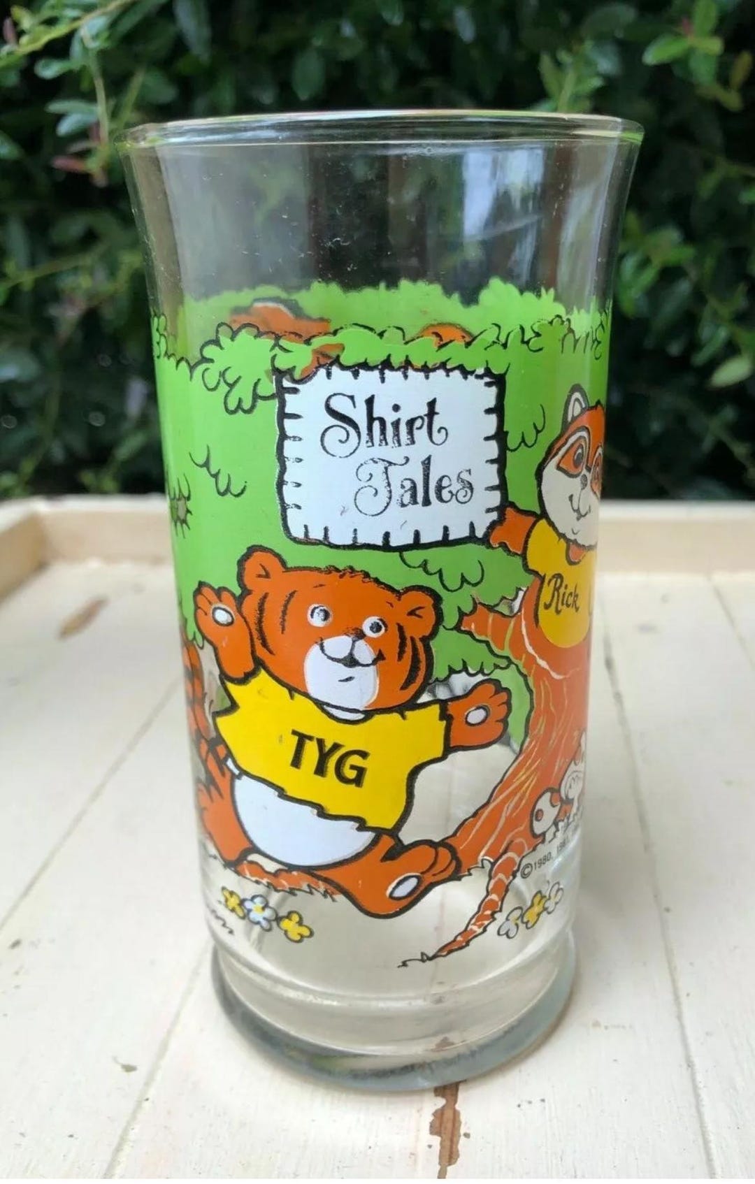 Glass Bogey Vintage 1980s Shirt Tales Drinking Glass by Hallmark Cards Tyg Tiger ...