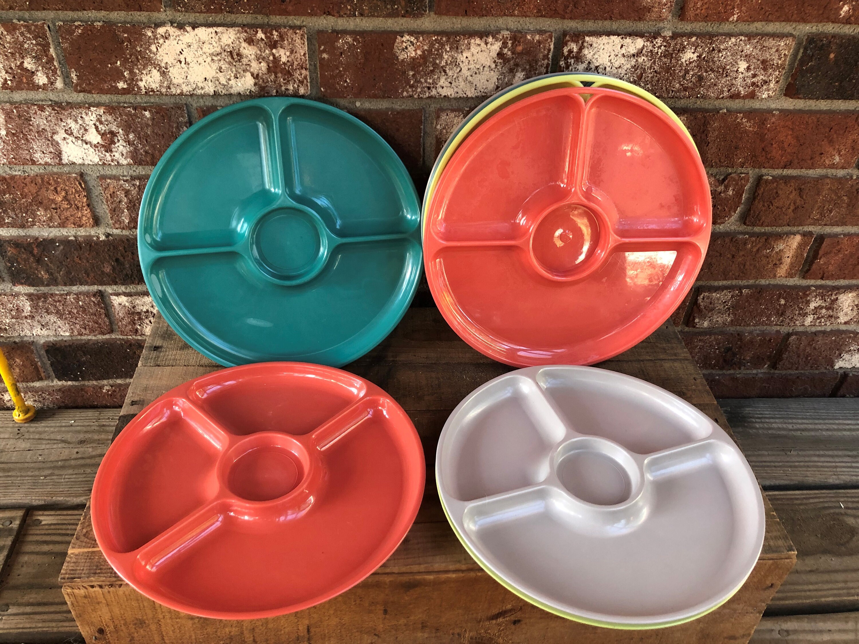 Camping Plates Sterilite Plates Camper Dishes Camper Etsy