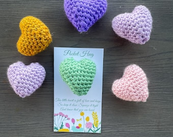 Crochet Pocket Hug – Emotional Support Plush – Handmade Comfort Gift