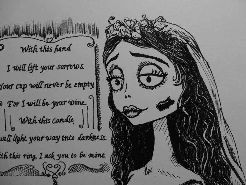 Votos de novia de cadáver Etsy Votos de novia de cadáver Etsy