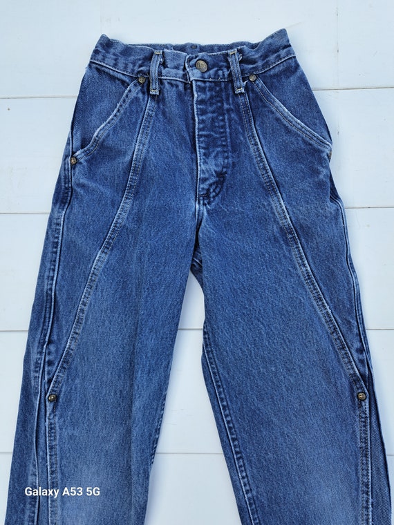 KIDS 20 inch waist-----Lee Vtg 80's KIDS denim je… - image 4